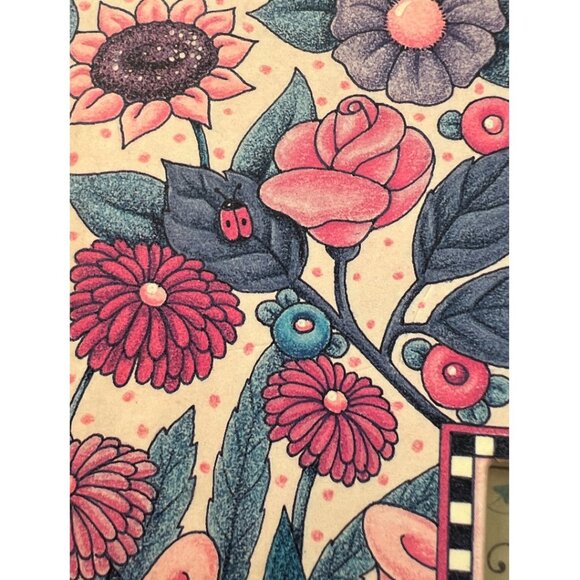 Vintage 1997 MARY ENGELBREIT Floral Picture Frame | Friendship Quote | Sunflower - Picture 9 of 10